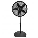 18 in. Pedestal Fan, Black, Oscillating