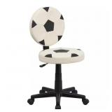 Soccer Black and White Task Chair