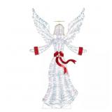 Iridescent Twist LED Angel Yard D cor