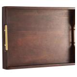 Joy&Grace Ottoman Tray, Acacia, with Handles