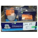1-lot (5) Leviton 10w LED keyless utility light