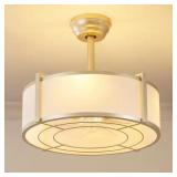 $146 20 in. White Enclosed Fan with Light