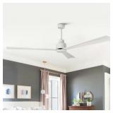 $163 52 in. Matte White Ceiling Fan with Remote