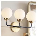 Caleb 3-Light 22 in. Brass/Gold Wall Sconce
