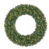 36 in. Pre-Lit Wesley Pine Christmas Wreath