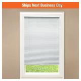 White Cordless Vinyl Mini Blinds, 1-in Slats