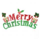 $104 6 ft 2-in-1 Christmas Sign LED Yard Decor