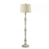 $109 61 in. Shabby White Floor Lamp, Gray Shade