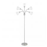 67 in. 5-Light Brushed Nickel Lamp