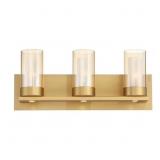 $120 Samantha 19.5" 3-Light Brass LED Vanity Light