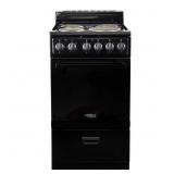 $699 20" Electric Range, 4-Burner, Black/SS Door