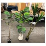1 Lot 3-Assorted Artificial Plants