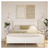 $390 Rowtag Agapita Upholstered Boucle Bed