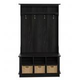 $248 Black Hall Tree with Baskets