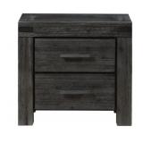 $579 Meadow 2-Drawer Nightstand, Dark grey