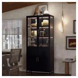 $308 1 LOT( OF 2 BOXES) Black 76.75" Accent Cabine