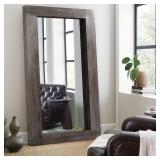 $238 Rustic Charcoal Floor Leaning Mirror, 71x32