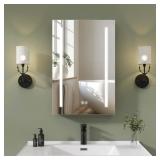 $300 Aluminum Medicine Cabinet w/ LED 30 x 20