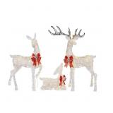 $199 Warm White LED Deer Family Yard Decor Set 3