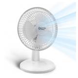 6 in. Quiet Portable Desk Fan with Tilt White
