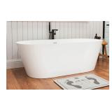 $1600 65" Stone Resin Bathtub with Pop-up Drain