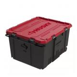 170 Gal Pro Grip Storage Tote Black Red Lid