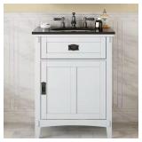 $479 Artisan 26in Sink Vanity with Black Top