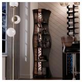 $271 Lenard 73.3in Tall Black Corner Bookcase