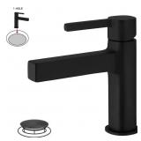Single-Handle Black Bathroom Faucet Drip-Free