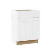 $194 Shaker 24W Bath Base Cabinet Satin White