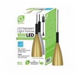 1 Lot of (2)Gold & (2)Silver 10W LED Light Pendant