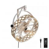 $183 20 in Bohemian Cage Fan with Light Remote