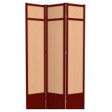 $267 Red Lantern 7 ft Jute Shoji Screen - Rosewood
