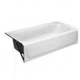 $229 Aloha 60 in Left Drain Bathtub White