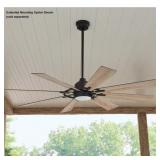 $319 Makenna 60" Matte Black Ceiling Fan