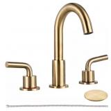 8 in. Widespread Basin Faucet, Brushed Gold