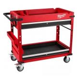 $498 Milwaukee 40 in. 2-Drawer Steel Work Cart