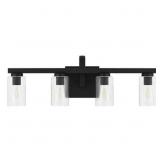 $101 Kendall Manor 29-In Matte Black Vanity Light
