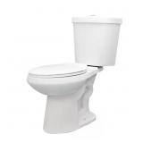 $119 Dual Flush Elongated Toilet, 2-Piece, White