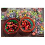Assorted Bouncy Balls & Hot Wheels Keychains
