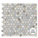 Lamora Marble Tile Penny Round Mosaic