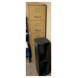 1 Lot: 1-5 Drawer File Cabinet / 1-VHS Tower