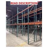 (6) sections Teardrop pallet racking