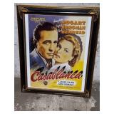 Framed CASABLANCA poster 29x36