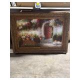 24x36 canvas floral picture, framed