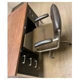 Industrial Metal Desk 60  x 30  and Office Chair