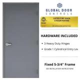 $606 Global Door Flush 36x80 LH SS Door Kit, 18G