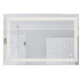 Frameless 47.99x31.97 in White Illuminated Mirror