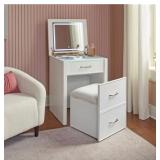 Odessa Lift-top Vanity with LED Lighted Mirror