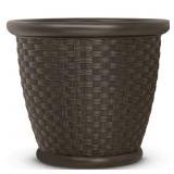 Suncast Sonora 20.13H x 22W Planter Brown
